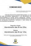 Aviso importante: Faculdade Metropolitana reduz horário de Funcionamento
